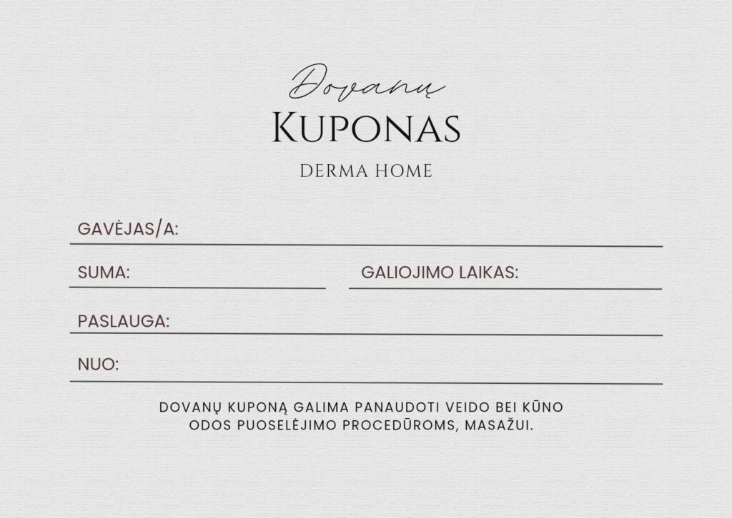 Dovanų kuponas Derma Home