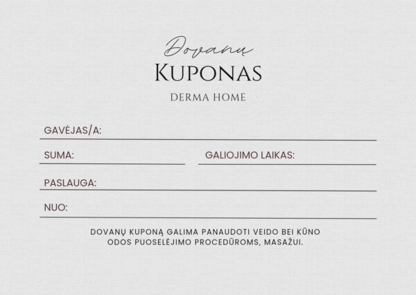 Dovanų kuponas Derma Home